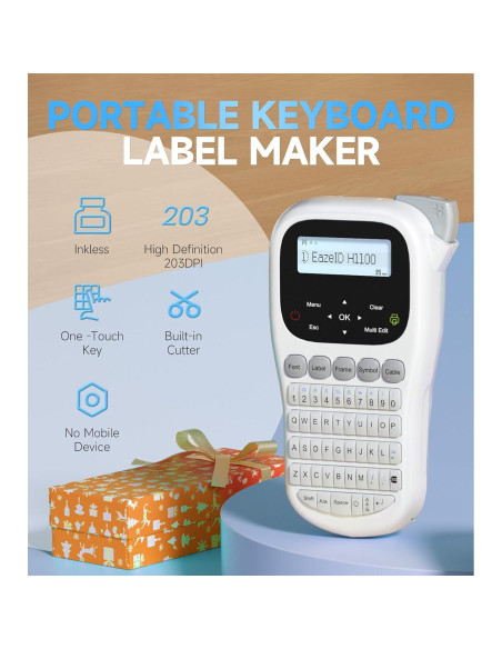 Etiquetadora EazeID H1100 Portátil 12mm Pantalla Retroiluminada