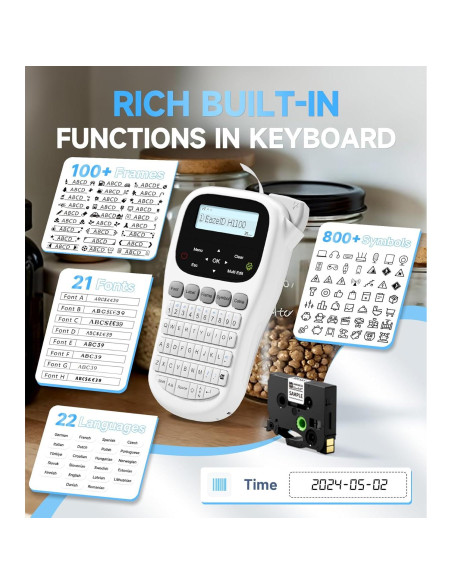 Etiquetadora EazeID H1100 Portátil 12mm Pantalla Retroiluminada