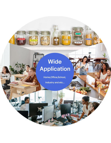 Cinta de Etiqueta Laminada Greencycle 6 Pack 12mm Multi-Color