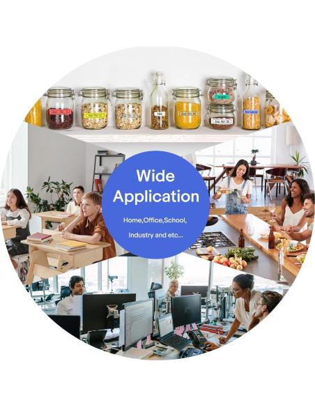 Cinta de Etiqueta Laminada Greencycle 6 Pack 12mm Multi-Color