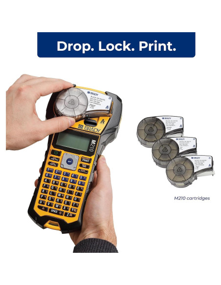 Kit de Impresora de Etiquetas Portátil Brady M210 - Amarillo/Negro Kit de Impresora de Etiquetas Portátil Brady M210 - Amarillo/Negro