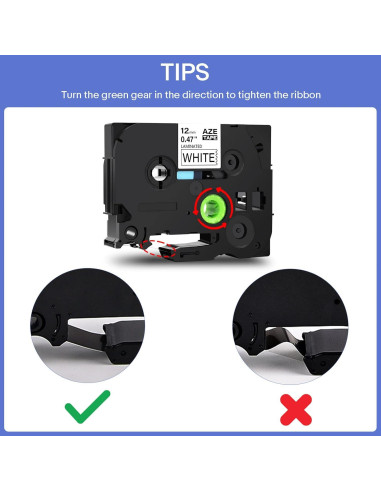 Cinta de Etiqueta Laminada Greencycle 6 Pack 12mm Multi-Color