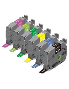 Cinta de Etiquetas Multicolor 12mm XemaX para Brother PTouch