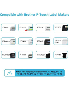 Cinta de Etiqueta Hehua 12mm Clara Compatible Brother TZe-131 2
