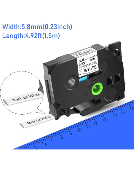 3PK Cinta de Etiquetadora Termocontraíble USUPERINK HSe-211 5.8mm