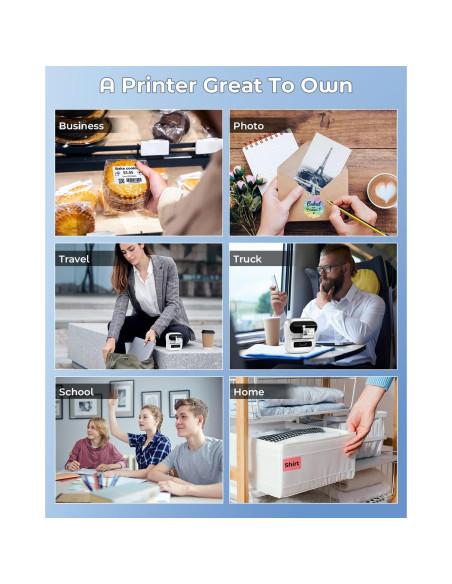 Impresora de Etiquetas Phomemo M220 Inalámbrica Bluetooth 203DPI Impresora de Etiquetas Phomemo M220 Inalámbrica Bluetooth 203DPI