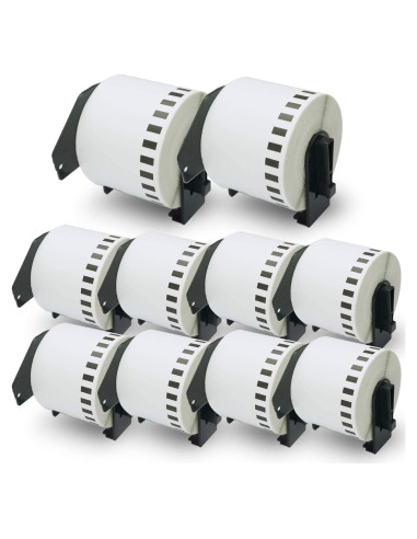 BETCKEY Etiquetas Continuas 62mm x 30.48m para Brother QL - 10 Rollos