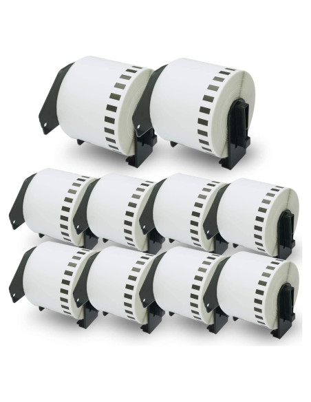 BETCKEY Etiquetas Continuas 62mm x 30.48m para Brother QL - 10 Rollos