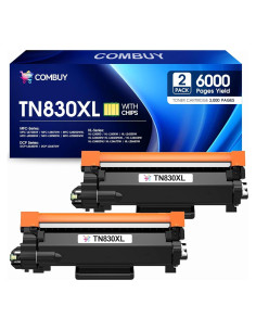 Cartucho de Tóner Compatible Brother TN830XL - 2 Negro