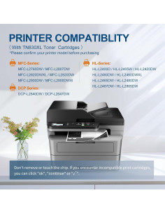 Cartucho de Tóner Compatible Brother TN830XL - 2 Negro 2