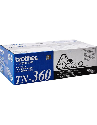 Cartucho de Tóner Brother TN-360 Negro Alta Capacidad 2600 Páginas