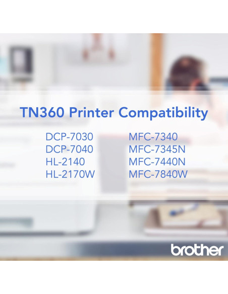 Cartucho de Tóner Brother TN-360 Negro Alta Capacidad 2600 Páginas