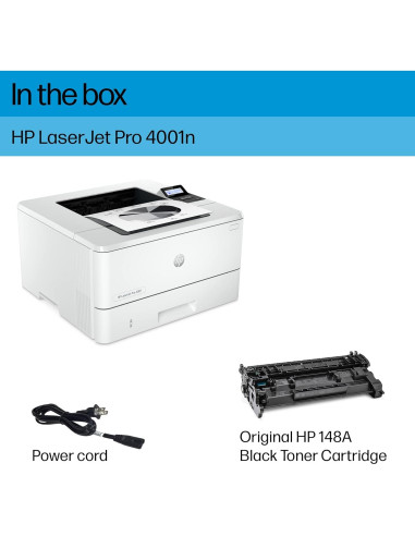 Impresora HP LaserJet Pro 4001n A4 B/N 42 ppm USB Ethernet