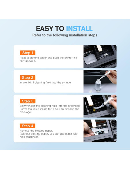 Kit de limpieza de cabezales E-Z Ink 100ml para impresoras HP/Epson/Canon/Brother