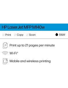 Impresora Multifuncional Láser HP LaserJet MFP M140w - Inalámbrica, Escanea y Copia 2