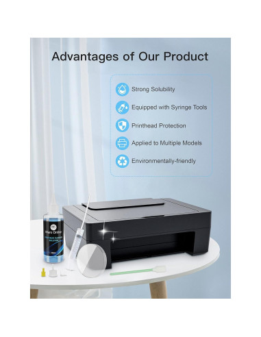 Kit de limpieza de cabezales de impresora Mars Online 100ML