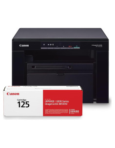 Impresora láser multifuncional Canon MF3010 VP - Escáner, Copiadora, 19 PPM