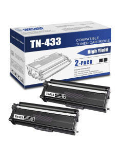 Cartucho de Tóner Negro INKSHOP TN-433 Compatible (2 Unidades)