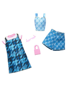 Conjunto de Ropa Barbie Denim 2 en 1 con Accesorios
