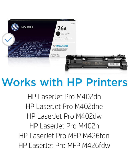 Cartucho de Tóner Negro HP 26A CF226A - 3100 Páginas