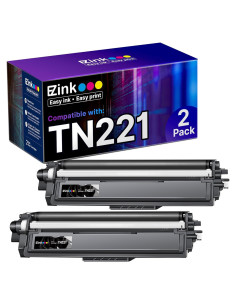 Cartucho de Tóner Negro E-Z Ink TN221 Compatible Brother (2 Unidades)