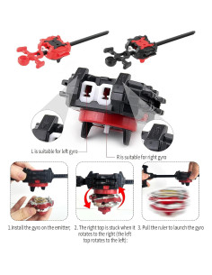 Conjunto de Juguetes Bey AIBREAY 15 en 1 con 12 Trompos 2