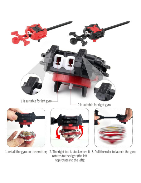 Conjunto de Juguetes Bey AIBREAY 15 en 1 con 12 Trompos