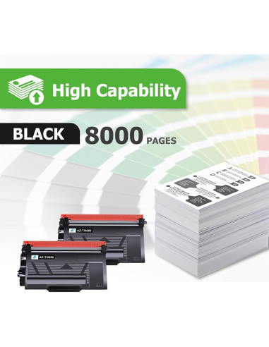 Cartucho de Tóner Compatible Aztech TN850 para Brother - 2 Pack