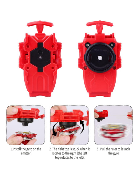 Conjunto de Juguetes Bey AIBREAY 15 en 1 con 12 Trompos