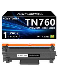 Cartucho de Tóner KCMYTONER TN760 Compatible para Brother - Negro