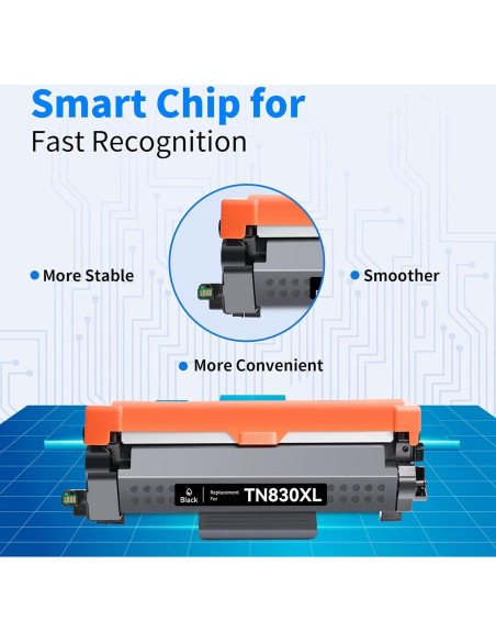 Cartucho de Tóner Negro myCartridge TN830XL 2 Paquete 3000 Páginas