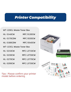 Caja de Tóner de Desecho RitoTech WT-220CL WT-223CL Compatible 2