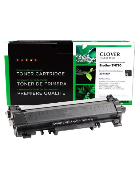 Cartucho de Tóner Remanufacturado Clover TN730 Negro 1200 Páginas