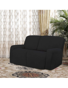 Funda de Sofá Recliner Easy-Going 6 Piezas Microfibra Negra 2