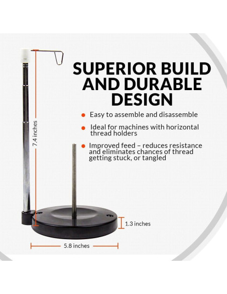 Soporte de Bobina de Hilo Ajustable Embroidex - Pedestal Estable