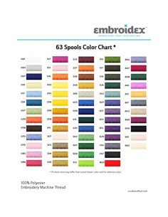 Conjunto de Hilos de Bordado Embroidex 63 Colores 500m 2