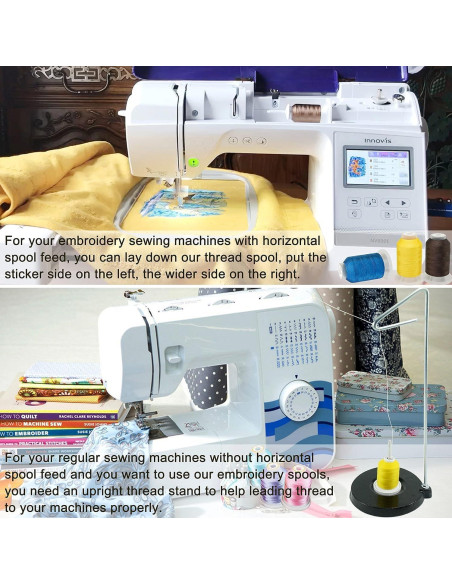 Kit de Hilo de Bordado de Máquina Poliester 40 Colores 500m Brothread