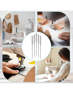 Agujas de máquina de coser universales Singer Brother 100 Pcs 75/11 2