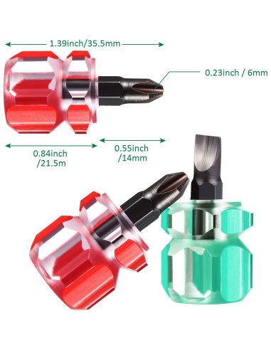 Kit de Destornilladores Cortos Mudder 2 Piezas para Coser