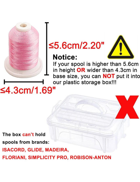 Caja de Almacenamiento Apilable New brothread para 80 Bobinas