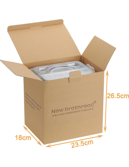 Caja de Almacenamiento Apilable New brothread para 80 Bobinas