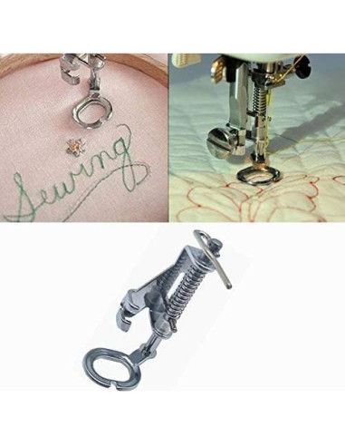 Pie de Prensatelas de Metal YEQIN 3 Pcs para Bordado y Acolchado