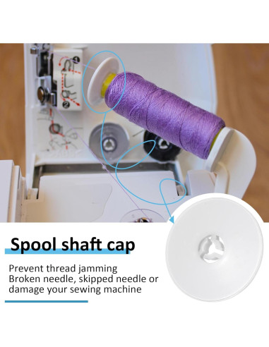 6 Tapas de Bobina Singer 40mm, 30mm, 25mm - Accesorios de Costura