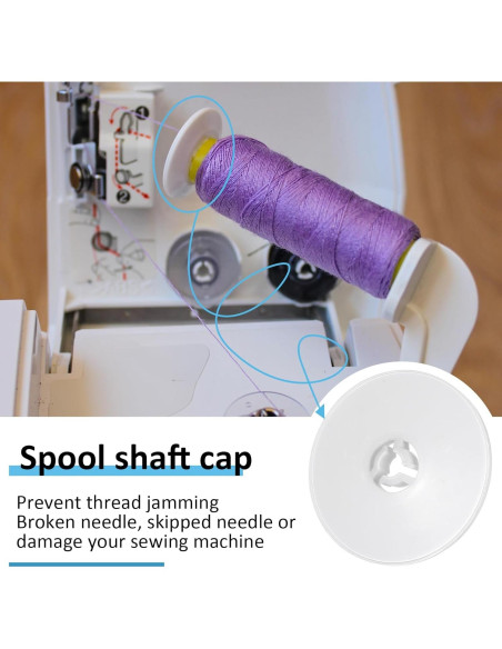 6 Tapas de Bobina Singer 40mm, 30mm, 25mm - Accesorios de Costura