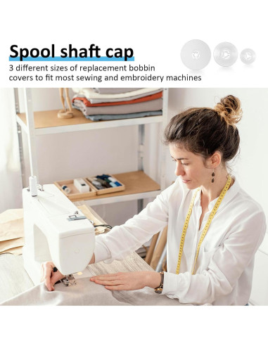 6 Tapas de Bobina Singer 40mm, 30mm, 25mm - Accesorios de Costura