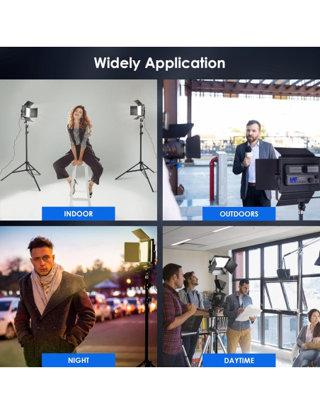 Kit de Iluminación Fotográfica Bi-Color 50W GreatLPT AL600ASAPC