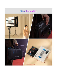 Kit de Luz LED Amaran Pano 120c RGB 120W Portátil con Softbox 2