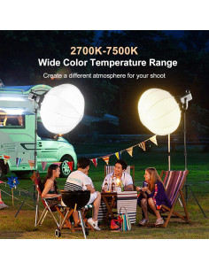 Kit de Luz de Video GVM 150W Bi-Color 2700K-7500K con Softbox 2