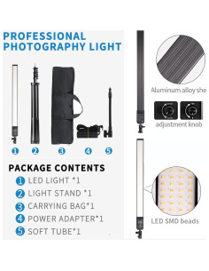 Kit de Luz LED para Fotografía de Estudio FEIFANTEAM 36W 2