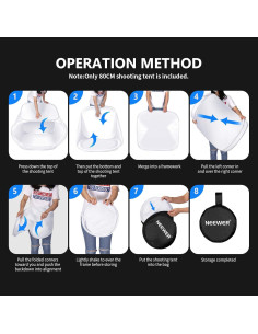 Kit de Cubo de Luz Neewer 60x60 cm con 4 Fondos de Colores 2